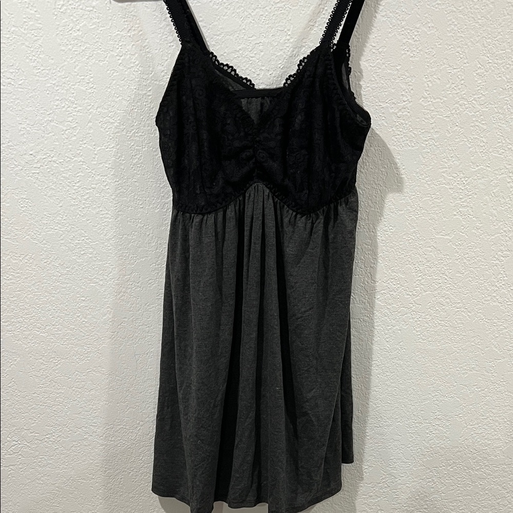 Torrid Black and Gray Chemise